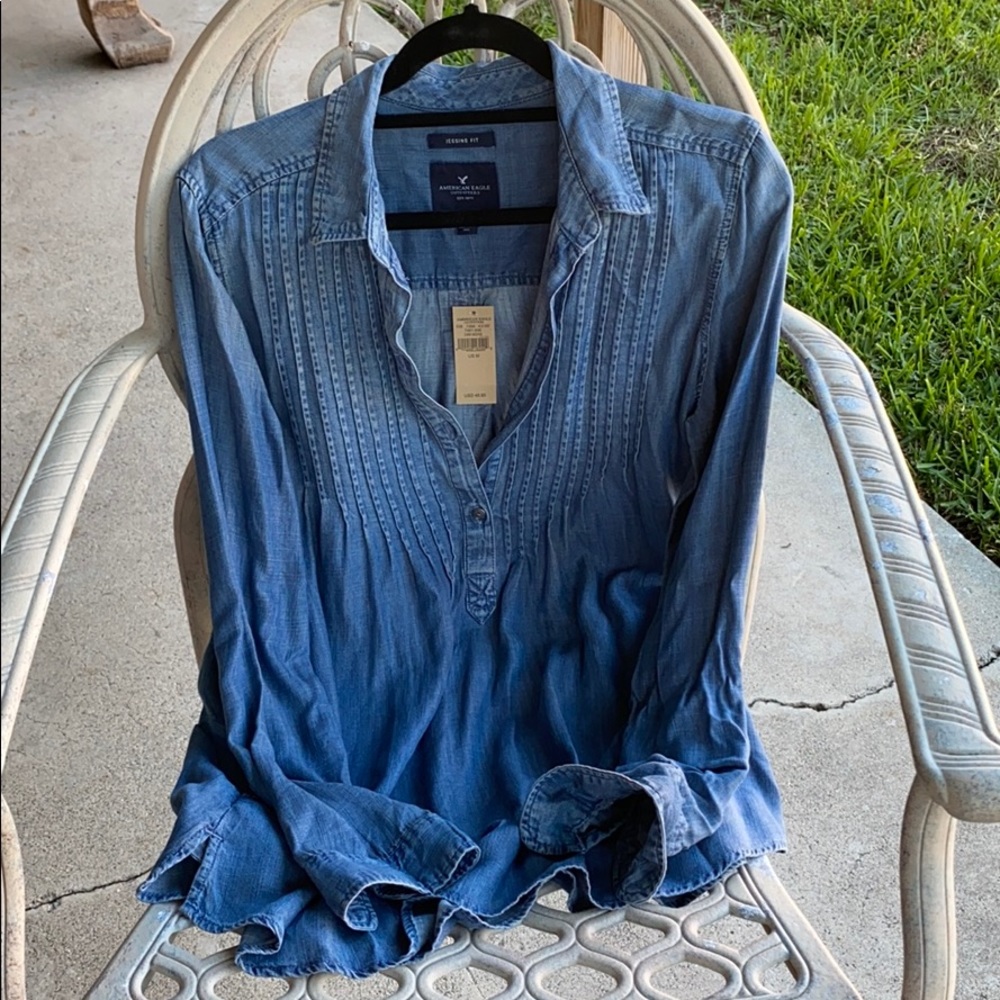 Long sleeve denim top